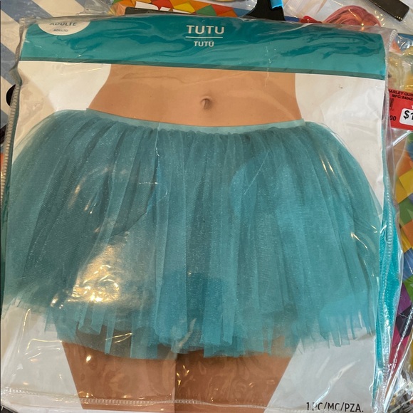 Party City Aqua Tutu Skirt COSTUME COSPLAY NEW NWT WOMANS - Picture 1 of 1